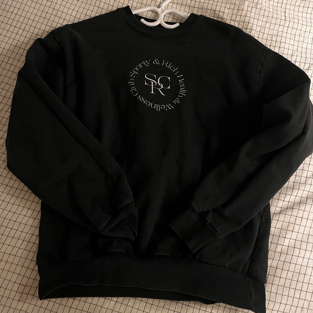 Sporty & Rich black vintage crewneck